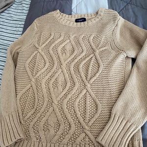 Land End camel sweater